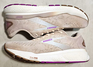 Brooks Ghost Women's Running Shoes Beige Purple Sz 9.5 Pre-owned